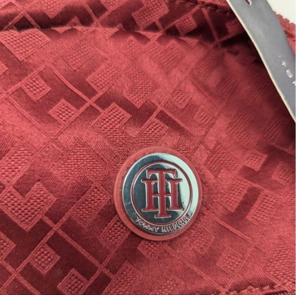 New with Tags! Vintage Red Tommy Hilfiger Monogram Signature Logo Mini Backpack - Picture 2 of 8